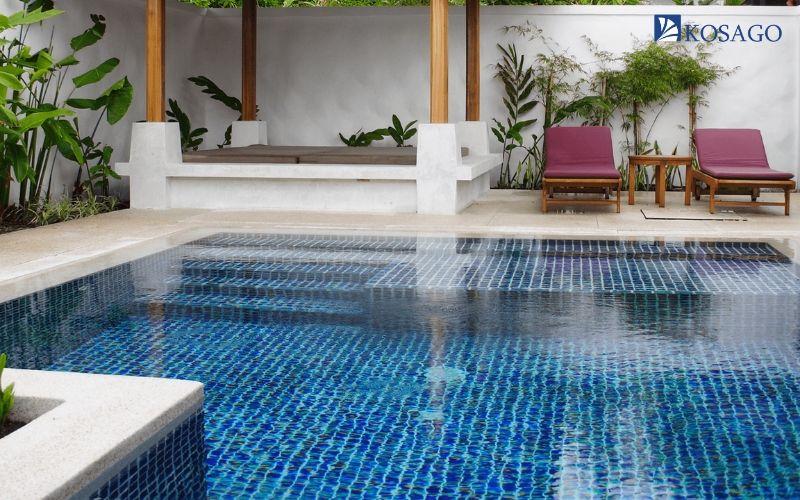 Ứng dụng gạch mosaic tại Hà Nội trong ốp lát bể bơi