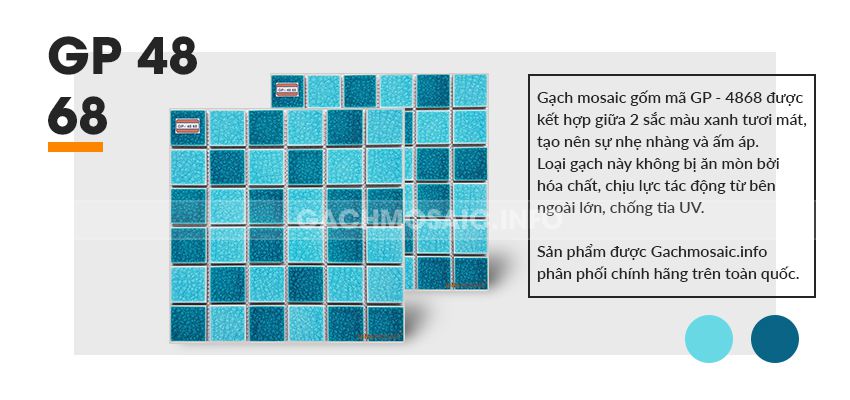 Gạch mosaic gốm GP - 48 68