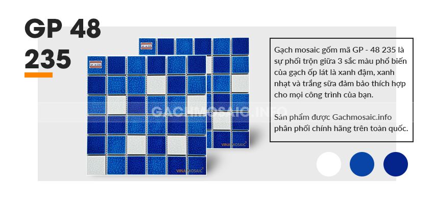 Gạch mosaic gốm GP - 48 235