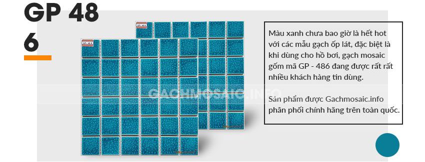 Gạch mosaic gốm GP - 48 6
