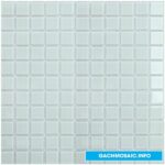 Gạch mosaic thủy tinh màu trắng MST25006 - Gachmosaic.info