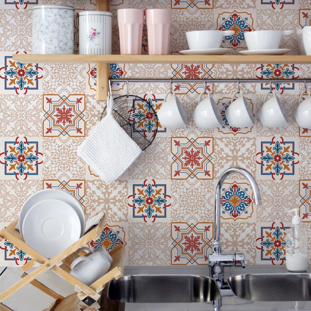 Lựa chọn họa tiết và màu sắc gạch ốp tường phù hợp cho phòng bếp