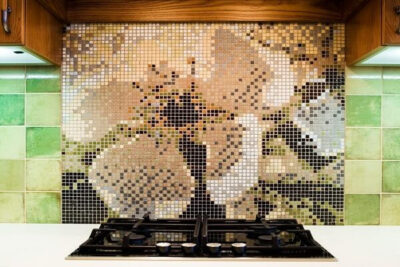 Gạch mosaic ốp bếp