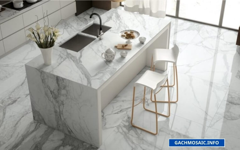 Gạch marble phòng bếp