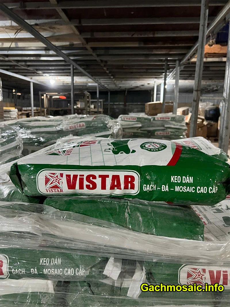 Keo dán gạch Vistar tại kho của gachmosaic.info